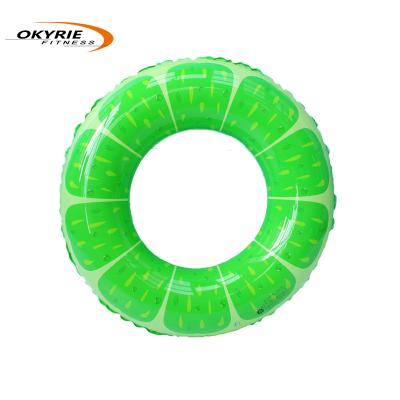 China Hot Selling Products Okyrie Amazone Inflatable Swimming Circle Swimming Ring Watermelon Design Pvc Adult Inflatable Swimming Ring for sale