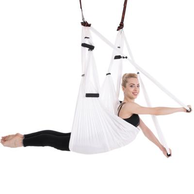 China Durable Gym Hanging Belt Fitness and Yoga Carry Aerial Yoga Decelling Hammock Flying Swing Set for sale