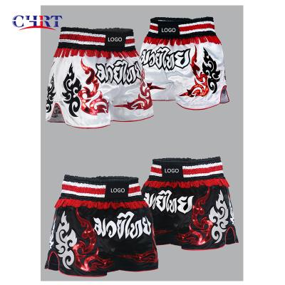 China OkyRie Eco-Friendly Wholesale Customized Boxing Shorts Vanum Fight Muttahida Majlis-e-Amal Martial Arts Men Custom Muay Thai Kick Boxing Shorts For Men women for sale