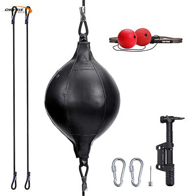 China Boxing Speed ​​Shaping OkyRie Home Gym PU Leather Hand Eye Shaping Double End Ball Boxing Sports Punch Bag Speed ​​Ball for sale