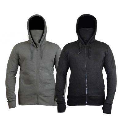 China Custom High Quality French Cotton Hoodie 100% Terry Anti-Wrinkle Full Zipper ODM White Oversized Hoodies for sale