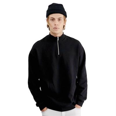 China Wholesale Customized Anti-Wrinkle Cotton Half Terry 1/4 Quarter Zip Up Sweatshirts French Color Men Hoodies for sale