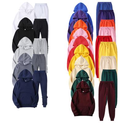 China Set of 100% Sweatpants and Logo Embroidery Hoodies Oversize Blank Unisex Plain Cotton Waterproof Custom Mens Hoodies for sale