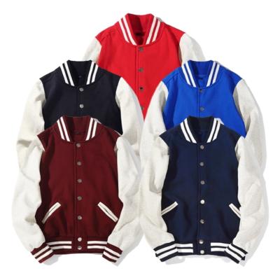 China Wholesale Custom Reversible Letterman Logo Baseball Bomber Jacket Men's Varsity Jackets for sale