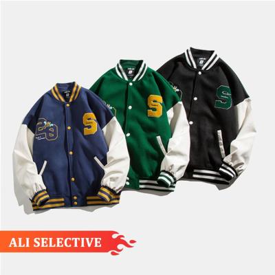 China High Quality Reversible Custom Print Embroidered Custom Baseball Jacket Varsity Jackets Men Oversized Jacket for sale