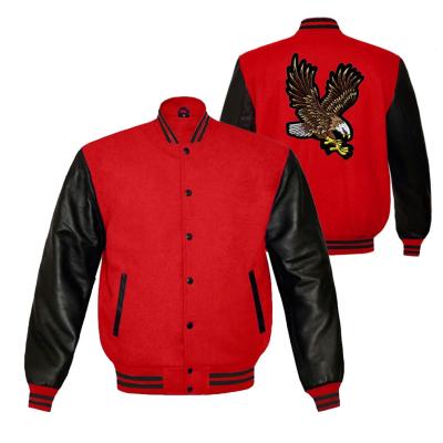 China Wholesale High Quality Reversible Varsity Jackets Custom Design Wool Leather Jackets Varsity Letterman Jackets for sale