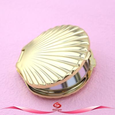 China Pocket Mirror Hot Sale Portable Folding Heart Shape Cosmetic Mirror for sale