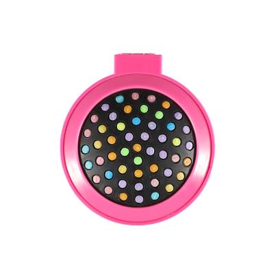 China Free Sample Double Sided Foldable Plastic Private Label Makeup Mirror Rainbow Mirror Comb Pocket Compact Mirror for sale