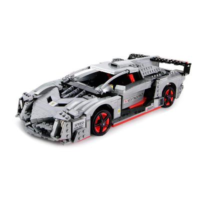 China Construction Toy High Tech MOC Racing Veneno Roadster Sports Car Brick Model DIY Assemble Building Block Toys for sale