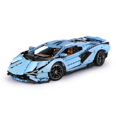 China Construction Toy Blue Linbaoginni Sierne Super Racing Sports Car MOC DIY Model Technic For Kids Building Block Toy for sale