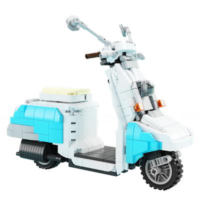 China Building Toy Cute Mini Jullo Rocket Turtle Motorcycle Pedal Car Model DIY Assemble Building Block Gift For Kids Set Toys for sale