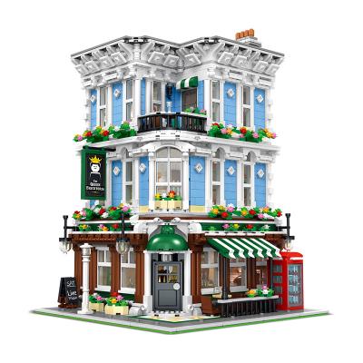 China Compatible Set Brick Building Blocks Model Toy The Queen Bricktoria Bar Arts Architecture Building DIY for sale