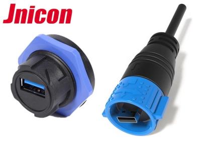 China Conector USB de la prenda impermeable IP67, poder hermético del conector USB y carga de los datos en venta