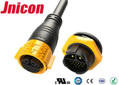 China Empuje los conectores pin impermeables de la cerradura 2 datos Jnicon M25 del poder del Pin con la aprobación de la UL en venta