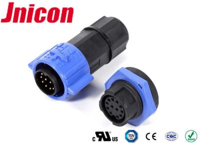 China Almofade o tipo tomada fêmea masculina do Pin do conector impermeável IP67 5A 12 dos dados com soquete à venda