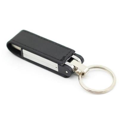 China Leather Usb 64Gb USB Leather Flash Drive With Business Event Custom Gift Key Chain Leather USB Flash Drive for sale