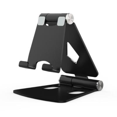 China Adjustable Foldable Stand Aluminum Alloy Mobile Phone and Tablet Holder Adjustable Desk Stand for Tablet Phone and iPhone Smartphoes for sale