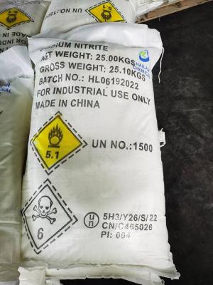 China Sodium Nitrite NaNO2 Powder 98.5 Purity HS Code 2834100000 for sale