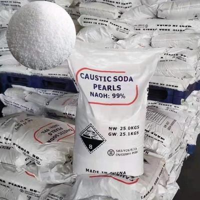 China White Prills Caustic Soda Pearls NaOH Sodium Hydroxide For Soap Production for sale