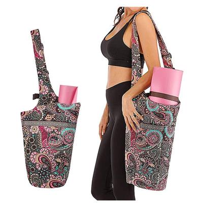 China camping & Rise New Stylish Yoga Mat Bag With Zipper Pouch And Zipper Pouch Shoulder Strap Large Size Adjustable Tote Bag for sale