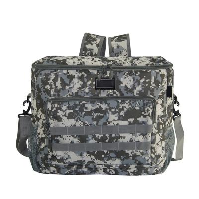 China Waterproof 600D Polyester Cooler Bag Wine Camouflage Cooler Backpack Handsome Cooler Bag Popular OEM Backbag Cooler Bag for sale