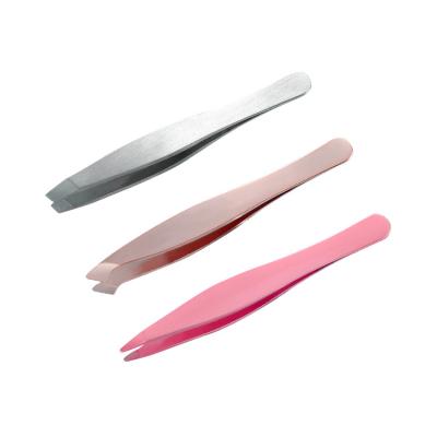 China Custom Inveterate Eyebrow Factory Stainless Steel 3Pcs Hair Eyebrow Tweezers Set for sale