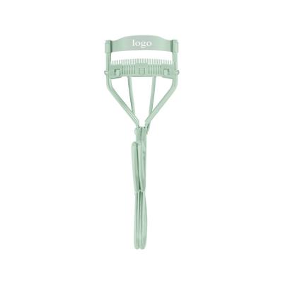 China Not Specified Most Popular Custom Logo Green Eyelash Curler With Comb Brush Woman Eye Lash Curler Stainless Steel Eyelash Extension Tools for sale