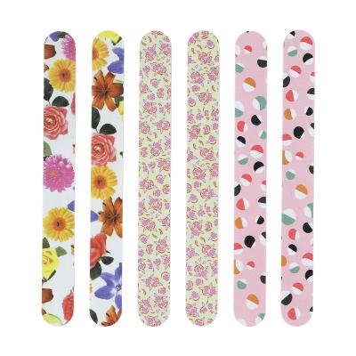 China Professional Custom Logo Printed Premium Japanese Finger Care 80/80 100/180 120/120 180/240 Grit Manicure Nail File for sale