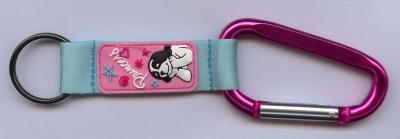 China Forma 100% de Verious do poliéster Carabiner feito sob encomenda Keychain com impressão de tela de seda à venda