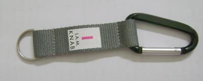 China Porta-chaves pequena personalizada de Carabiner do tamanho com impressão tecida à venda