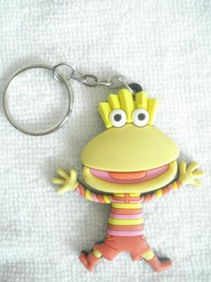 China Nette Zeichentrickfilm-Figur Keychains, Kindweiches PVC Keychain mit Metallring zu verkaufen