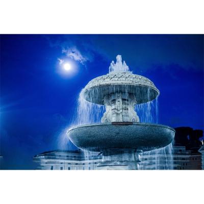 China Large Garden Modern Decorative Outdoor Stone Water Fountains Carve Marble Statue Waterfall Fountain for sale