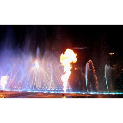 China Modern Decorative Fire Fountain Fire Flame Jets With Musical Dancing Water Fountain for sale