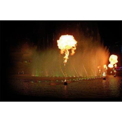 China Modern Outdoor Special Fountain Performs Fire Flame Jets Fountain In Big Lake Dance Musical Fountain Show for sale