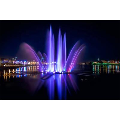 China DIA=2M Lotus Flower Water Fountain Music Dancing Water Fountain for Outdoor Lake Decoration for sale