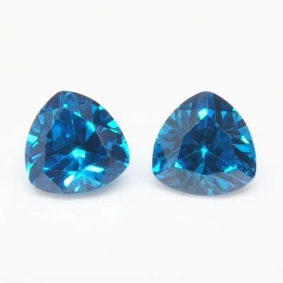 China Color Game Or Fire In AAAAA Supply Trillion Blue Abundant Cut CZ Stones Cubic Loose Gems for sale