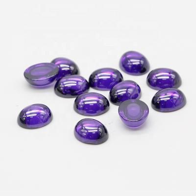 China Hot Sale 6x8mm Game Or Fire Color Oval Cubic Zirconia Purple CZ Cabochon for sale