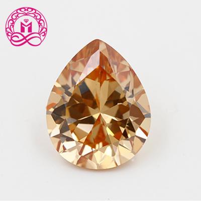 China Big Size Game Or Fire 7x10 8x10 8x12 9x11 10x12 10x14mm CZ Colored Gemstone With High Quality Pear Shape CZ Multi-colors Stone Zircon for sale