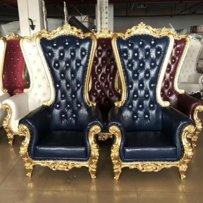 China Modern Hot Sale Bride and Groom Wedding Sofa High Back Royal Furniture King Throne Chair for sale