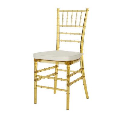 China Chiavari Chair Gold Wedding Modern Acrylic Transparent Chair Stacked PC Chair Disassembled for sale