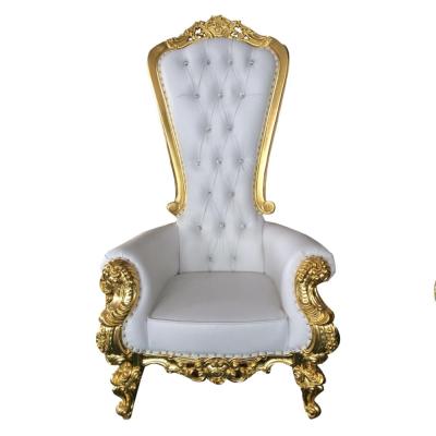 China Modern Cheapest Gold King And Queen King Throne Chairs Royal Luxury Wedding Chair for sale