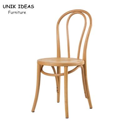 China Modern Indoor Outdoor Furniture Restaurant Wooden Stackable Dining Chair Bent Leisure Thonet Chair for sale