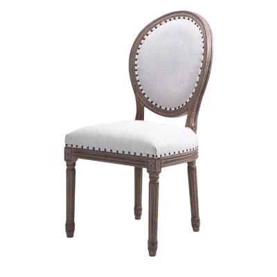 China Environment Friendly American Style Vintage Tufted Dining Room Wood Fabric Upholstered Chair Velvet for sale