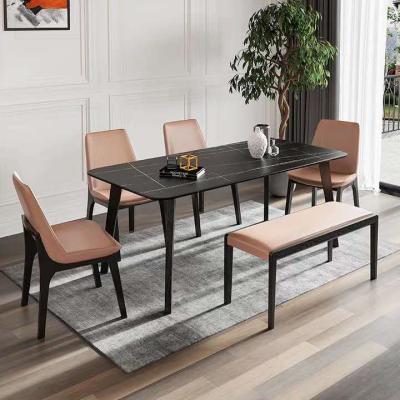 China Customize New Arrival Minimalist Style Dining Room Furniture Set Dining Table Set 6 Chairs for sale