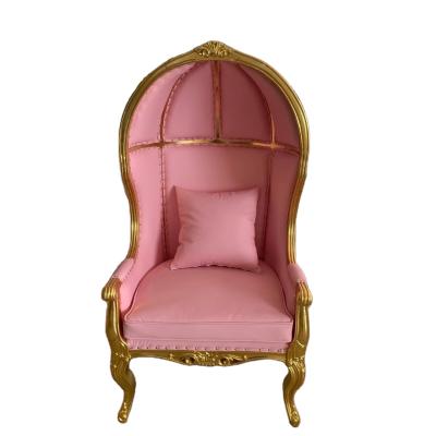 China Wedding Party Events Metal Gold Cage High Back Used Best Selling Kids Wedding Throne Chair Set for sale