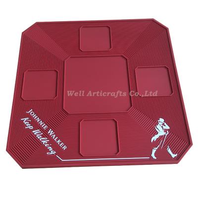 China Sustainable Large Custom Square PVC Floor Mat PVC Bar Mat Water Filter Mat Coasters for sale