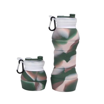 China Viable Telescopic Cup Silicone Cup Folding Outdoor Sports Travel Kettle Portable Cup Recycling Bottles for sale