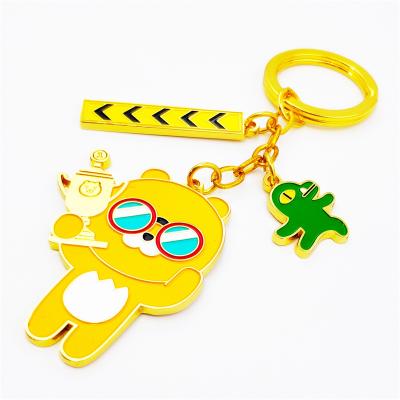 China Promotion Gift Personalized Metal Keychains Metal Key Rings Gold Plated Metal Key Chain Key Holder for sale