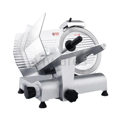 China Hot Selling Hotels Semi-automatic Frozen 250 Mm Restaurant Fish Meat Sausage Cheese Italy Blade Tefflon Meat Slicer Electric for sale