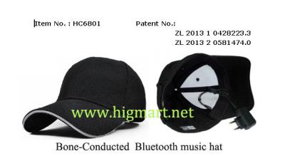 China Bone Conduction bluetooth headphones Cap music hat for sale